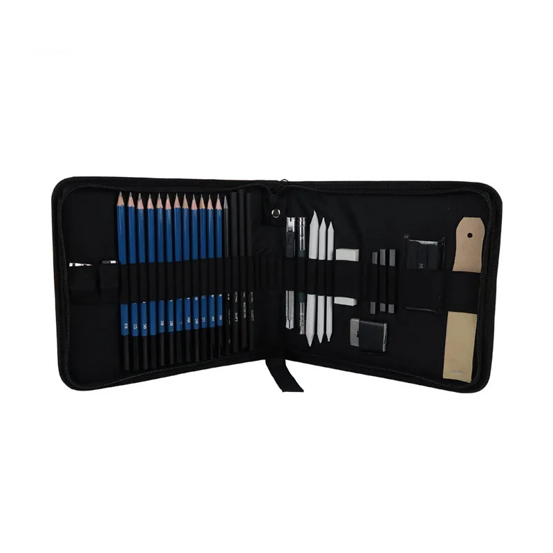 32 Pieces of Pencil Eraser Sharpener Paper Pen Knife Extender with Bag Sketching Set Drawing Tools for Artist | Канцтовары для