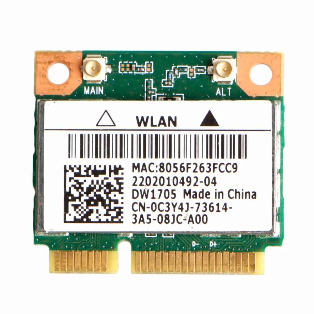 Wifi беспроводной для Intel Qualcomm Atheros QCWB335 мини-карта CN-0C3Y4J для Dell DW1705 высокое качество