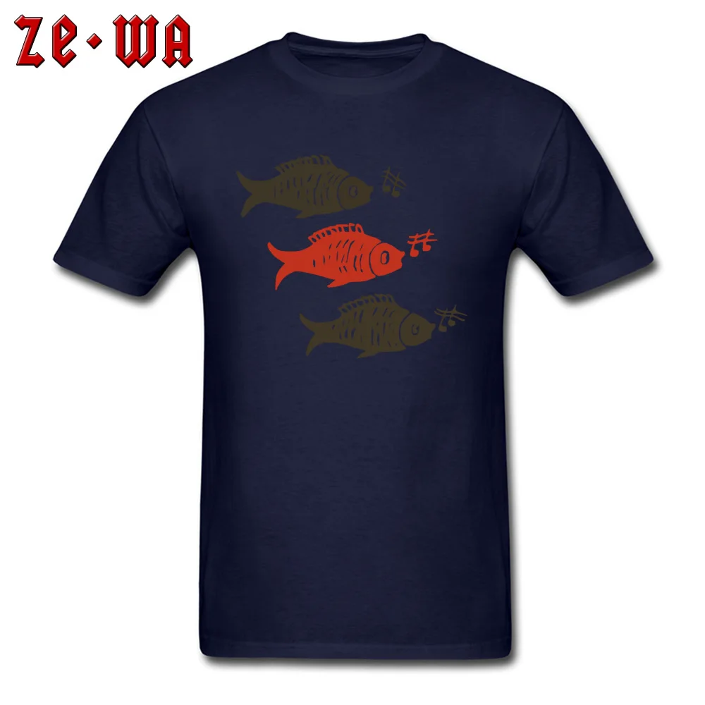 fish 293918 Design VALENTINE DAY 100% Cotton Crewneck Mens T Shirt Leisure Clothing Shirt Faddish Short Sleeve T-Shirt fish 293918 navy