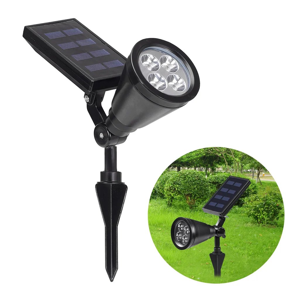 

Newest Outdoor Garden Led Solar Light Outdoor 4 LEDs Solar Power Spotlight Lawn Lamp Landscape Spot Lights 2016 --