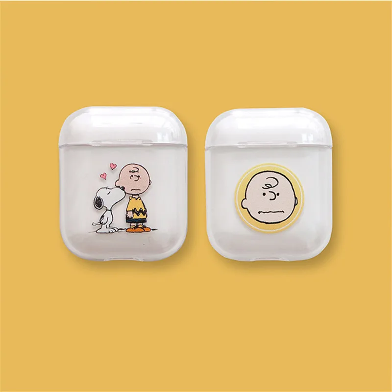 Милые Мультяшные прозрачные чехлы для AirPods чехол беспроводной Bluetooth футляр