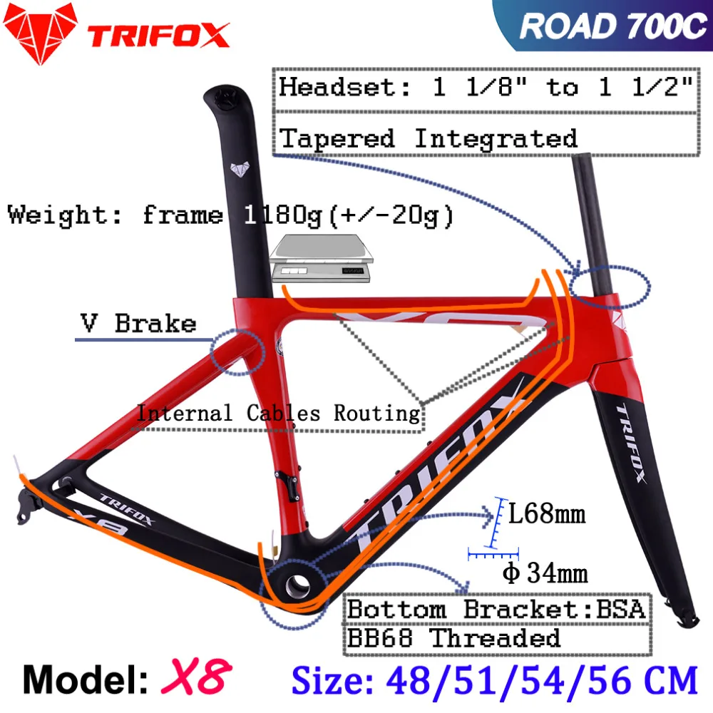 Discount 2019 TRIFOX T800 carbon road bike frame cycling bicycle frameset super light 980g Di2/mechanical racing carbon road frame 5 Discount 2019 TRIFOX T800 carbon road bike frame cycling bicycle frameset super light 980g Di2/mechanical racing carbon road frame 5