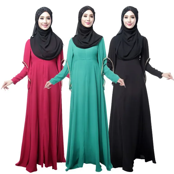 Abaya Jilbab Islamic Muslim Women Dresses Dubai Turkish 