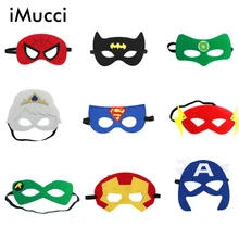 iMucci 1PC Superhero Mask Cosplay Superman Batman Spiderman Hulk Thor Ironman Halloween Christmas kids adult Masks