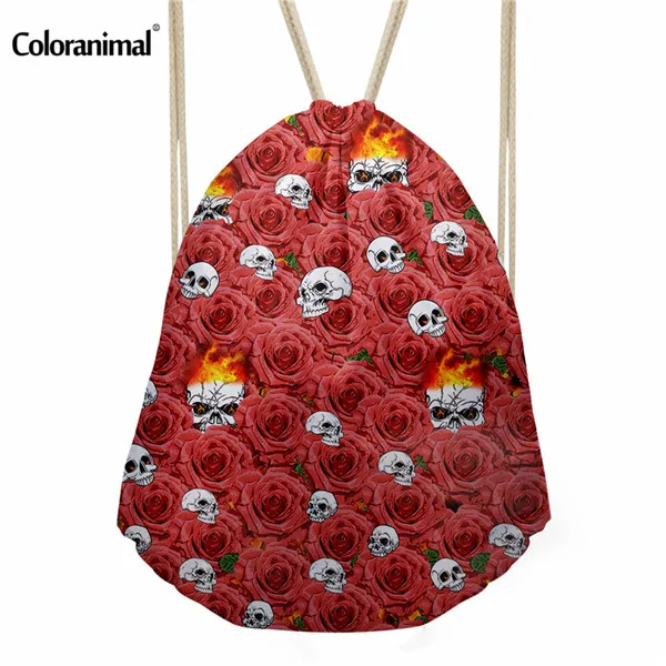 Coloranimal Лидер продаж 3D печать струнный рюкзак мешок для женщин череп палец Mochila Feminina Повседневная сумка на шнурке для девочек и мальчиков - Цвет: CC5184Z3