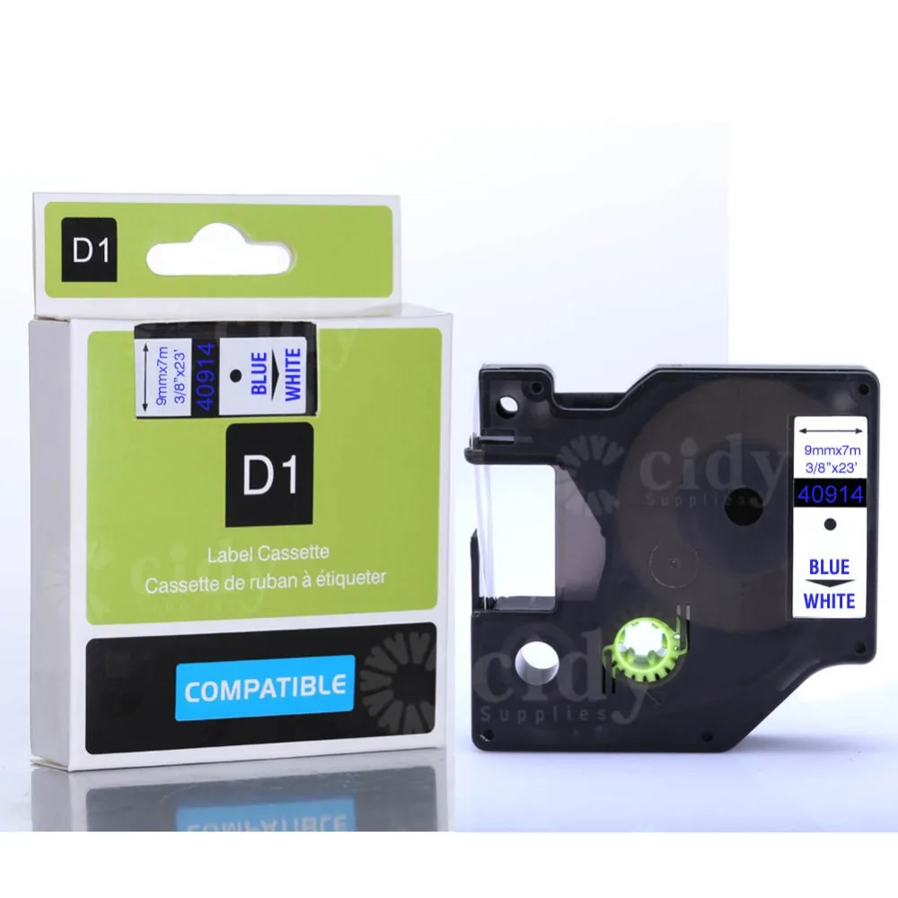 Cidy 2pcs wholesale 40914 blue on white tape for dymo with factory price | Компьютеры и офис