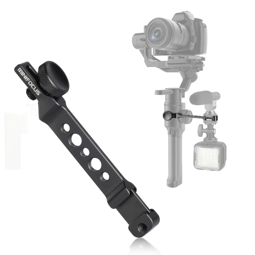 

Stabilizer Extension Bracket Arm with Dual Cold Shoe Mount Monitor Mic LED Video Light for Feiyu AK4000 AK2000 Moza Mini-Mi air