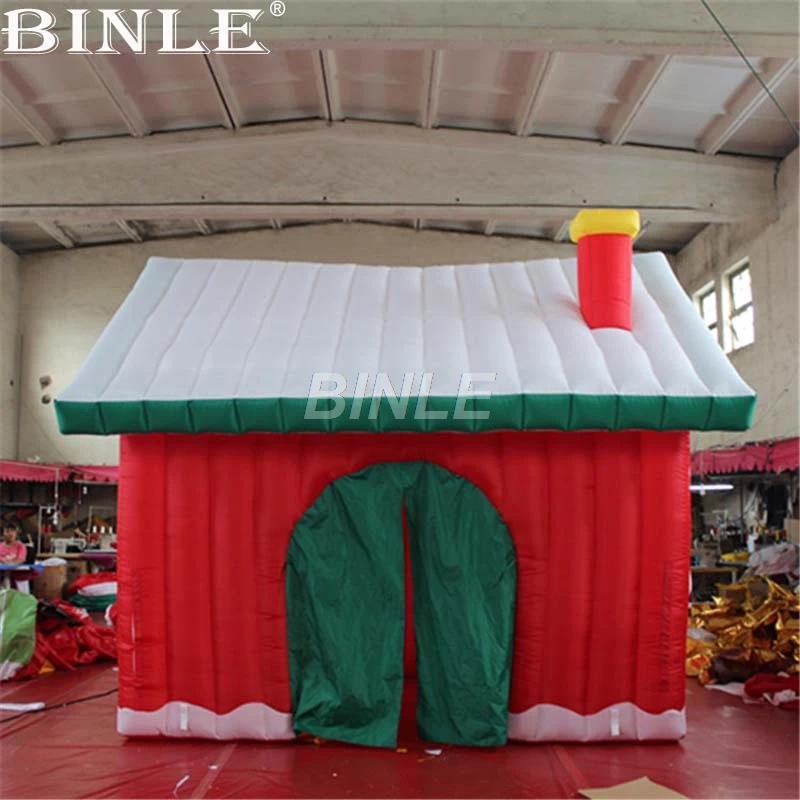 Pretty Outdoor Inflatable Christmas House With Chimney christmas tent