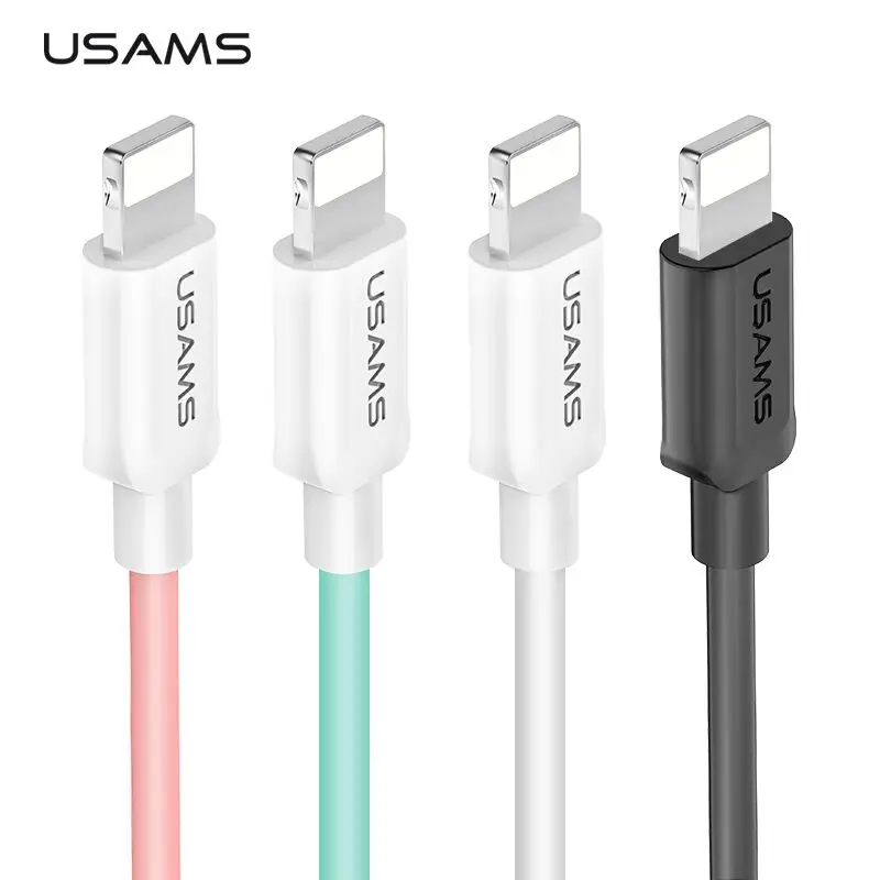 

USAMS Light to usb data cable 2A Fast Charger Cable charging for lightning to USB cable For iPhone x 8 7 6s 5s phone iOS 11 10 9