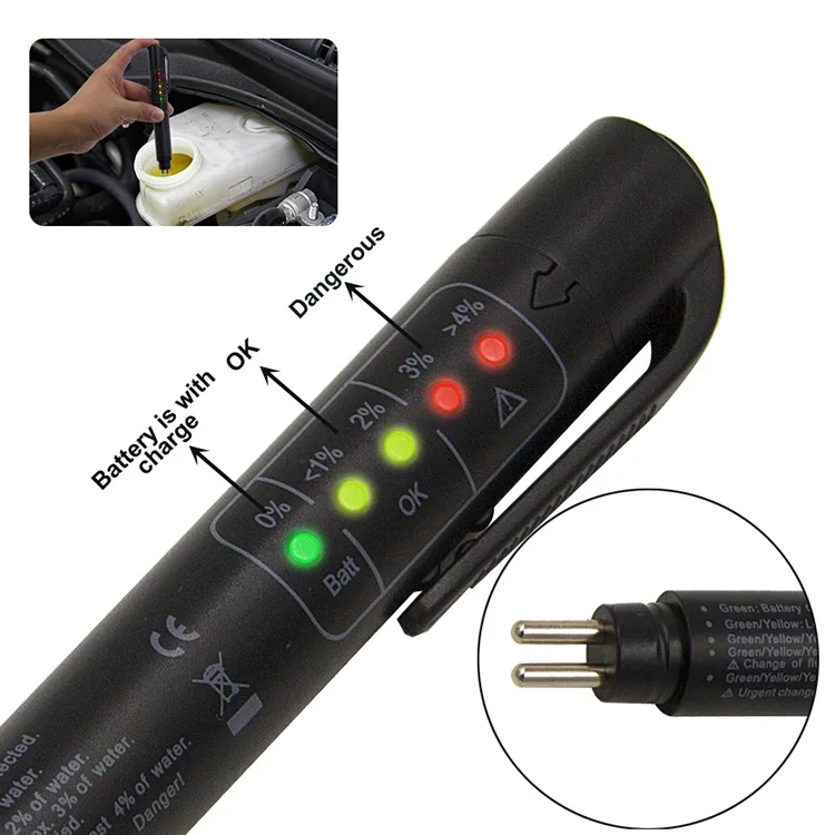 

High Quality Brake Fluid Tester Car Vehicle Auto Automotive Testing Tool for DOT3 DOT4 DOT5 Brake Fluid Tester