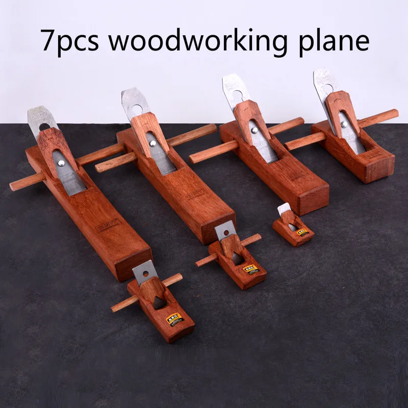 7pcs Woodworking Planer Indonesia Mahogany Tools Diy Industry Planing Carpenter Hand Cutter Set