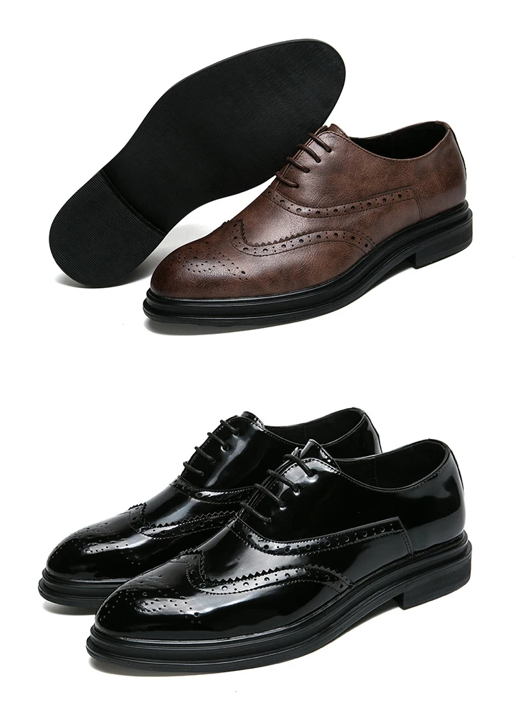 Мужские строгие туфли кожаные туфли-оксфорды для Для мужчин свадебное платье Для мужчин башмаки офисные туфли на шнуровке бизнес мужской