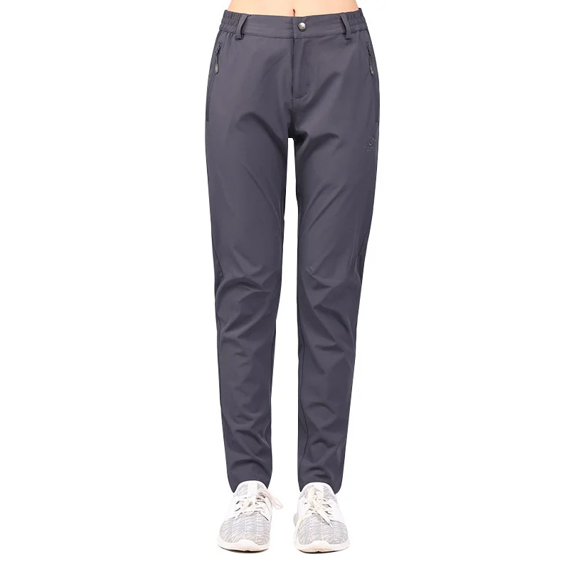 TECTOP летние мужские и женские ветрозащитные быстросохнущие штаны брендовые уличные мягкие оболочки анти-УФ дышащие быстросохнущие походные брюки для рыбалки - Цвет: Women Drak grey