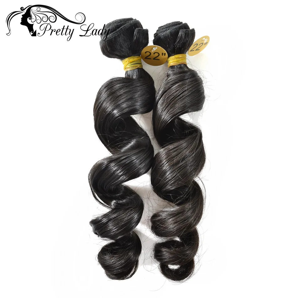

Pretty Lady Hair Brazilian Spring Curl Loose Virgin Unprocessed Hair Extensions 2 piece/lot Loose Curly Hair Weave Free Shipping