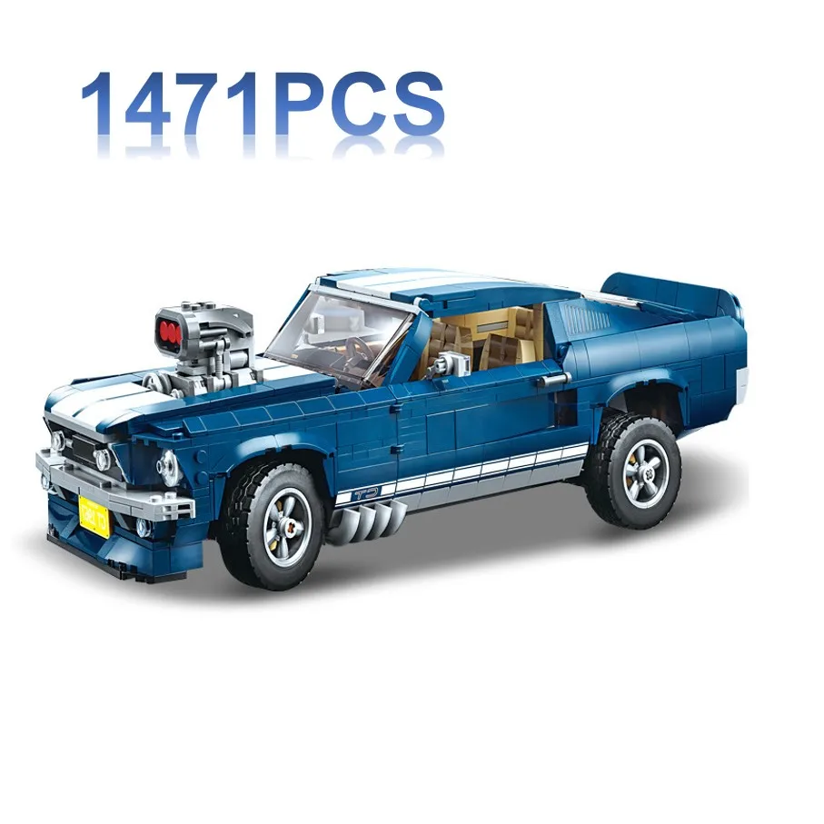 

1471PCS Creator Ford Mustang Sports Car Building Blocks Kit Bricks Set Classic Technic Model Toys for children