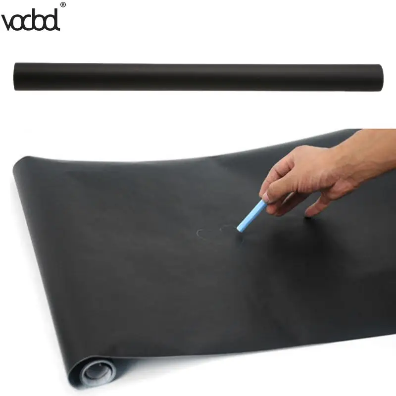 45x200cm Chalkboard Sticker for Wall Decal Blackboard Stickers Removable Draw Erasable Black Board Learning Multifunction Office 45x200cm Chalkboard Sticker for Wall Decal Blackboard Stickers Removable Draw Erasable Black Board Learning Multifunction Office