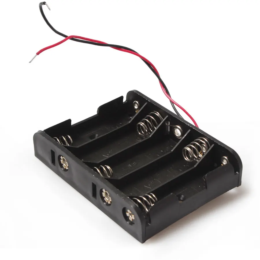 100 шт./лот 5 * Scatola в Batteria AA бок о батарейный блок пластиковый корпус отсек для