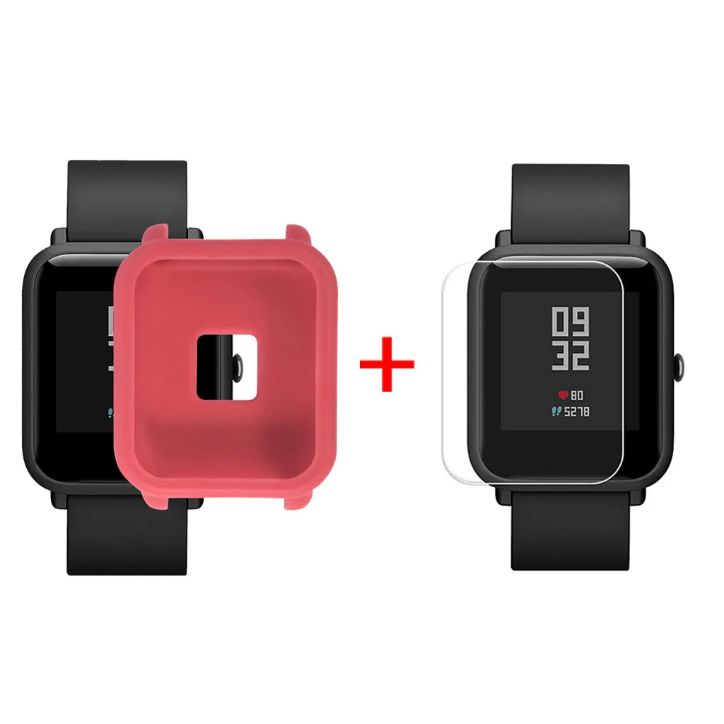 Защитный чехол для Xiaomi Amazfit Bip Youth Watch мягкий силиконовый Bit защитная рамка бампера