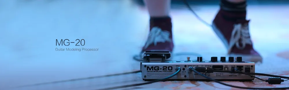 NUX MG-20 MG20 гитара Мульти-эффекты усилитель педали черный Digitech мульти эффекты моделирование процессор Guitarra петля/объем