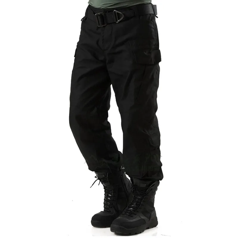 Тактические брюки-карго для охоты, рыбалки, мужские армейские походные армейские тренировочные военные брюки, спортивные брюки черного цвета