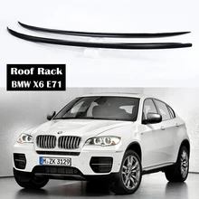 Багажник на крышу из алюминиевого сплава для BMW X6 E71 2008- рельсы бар багаж Перевозчик Бар топ поперечные стойки железнодорожные коробки