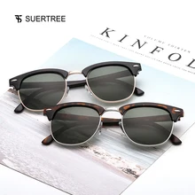 Винтаж поляризационные Солнцезащитные очки для женщин мужчин половина Рамки заклепки оттенки классические очки Брендовая Дизайнерская обувь UV400 защиты