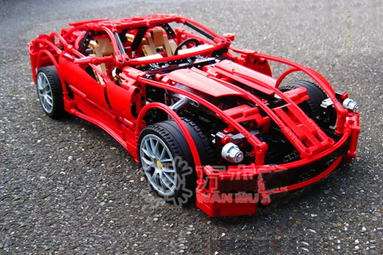 

Decool 3333 racing Fer car rari model series 1:10 Building Blocks Set 1322pcs Educational Jigsaw Enlighten DIY toys for children