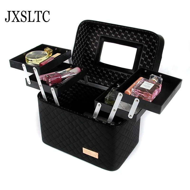

Large-capacity Cosmetic Case for Makeup Artist Big Cosmetic Bag Handbag Portable Waterproof Storage Makeup Suitcase Organizer