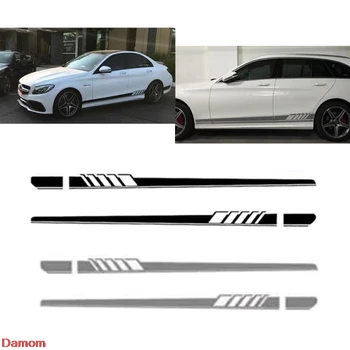 

Car Sticker Racing Stripe Body Side Skirt For Benz C Class W205 AMG Edition 507