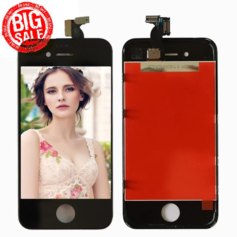 High Quality No Dead Pixel Grade AAA Black White Display For iphone 4s 4G LCD iPhone4 Digitizer Touch Screen Replacement | Мобильные