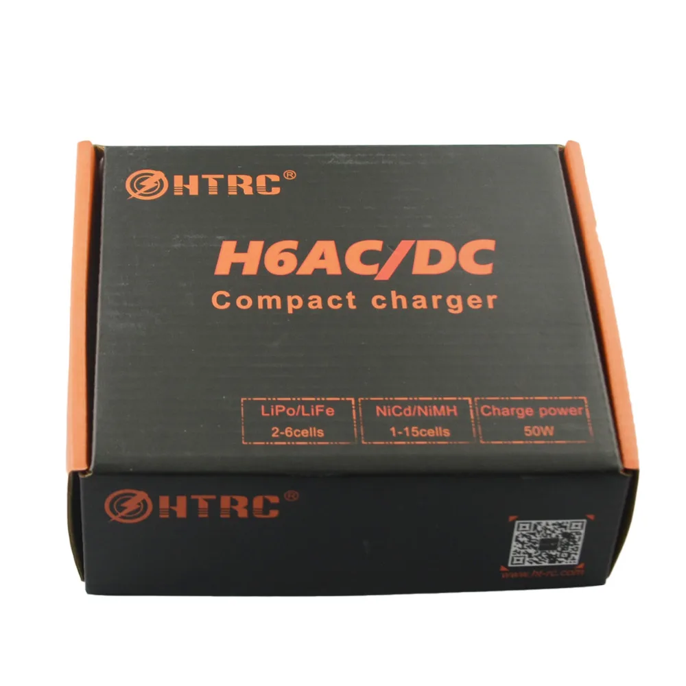

Portable HTRC H6 AC/DC 50W Dual Power Input Compact Balance Charger For 1-6s Lipo Life 1-15s NiMH NiCD Battery Charger