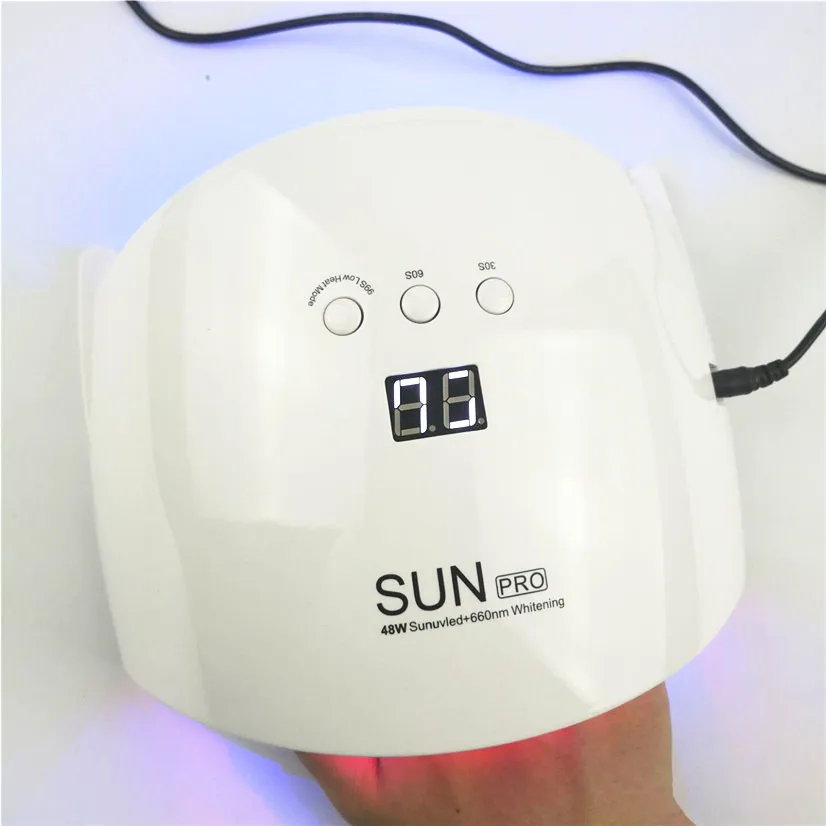 

SUNPRO Fast Drying Nail Dryer Auto Sensor 48W UV Lamp Long Life Double Light Curing LED Nail Lamp All UV LED Gel Polish Tools