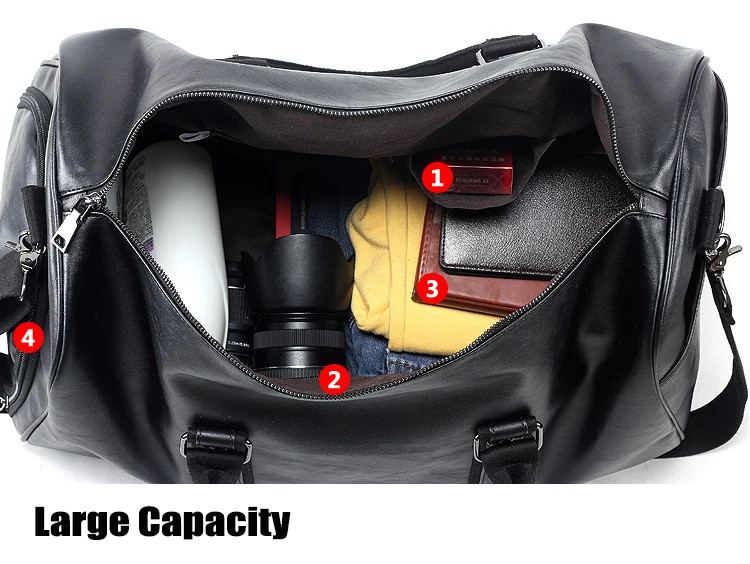 Высококачественная спортивная сумка унисекс из искусственной кожи для мужчин и женщин с отдельной обувью, сумка для путешествий, тренировок, фитнеса, Портативная сумка через плечо