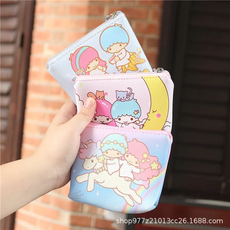 

IVYYE 1PCS Twin Star Boy Girl Anime PU Coin Purse Cartoon Soft Change Bags Coins Pouch Money Wallet Card Key Storage Gift