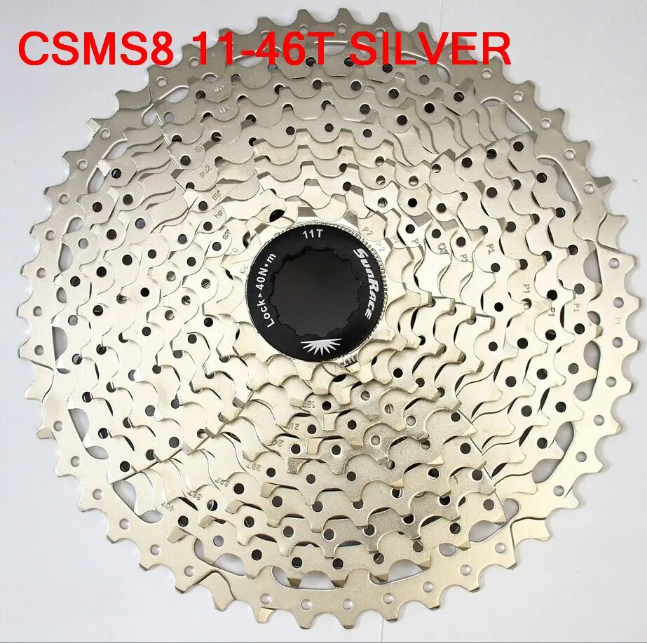 Sunracing CSMS8 CSMX8 11 скоростной горный велосипед MTB Кассетный Маховик 11-40T 11-42T 11-46T 11-50T 10-42T - Цвет: S8 11-46T silver