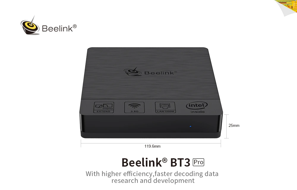 Beelink BT3 pro мини ПК Windows 10 Intel X5-Z8350 Четырехъядерный 4 ГБ ОЗУ 64 Гб HDD настольные компьютеры nuc HTPC HDMI VGA выход linux