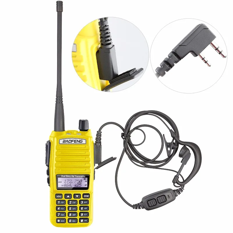 2 шт. Baofeng UV-82 УКВ 136-174/400-520 мГц Ham двухстороннее радио Walkie Talkie