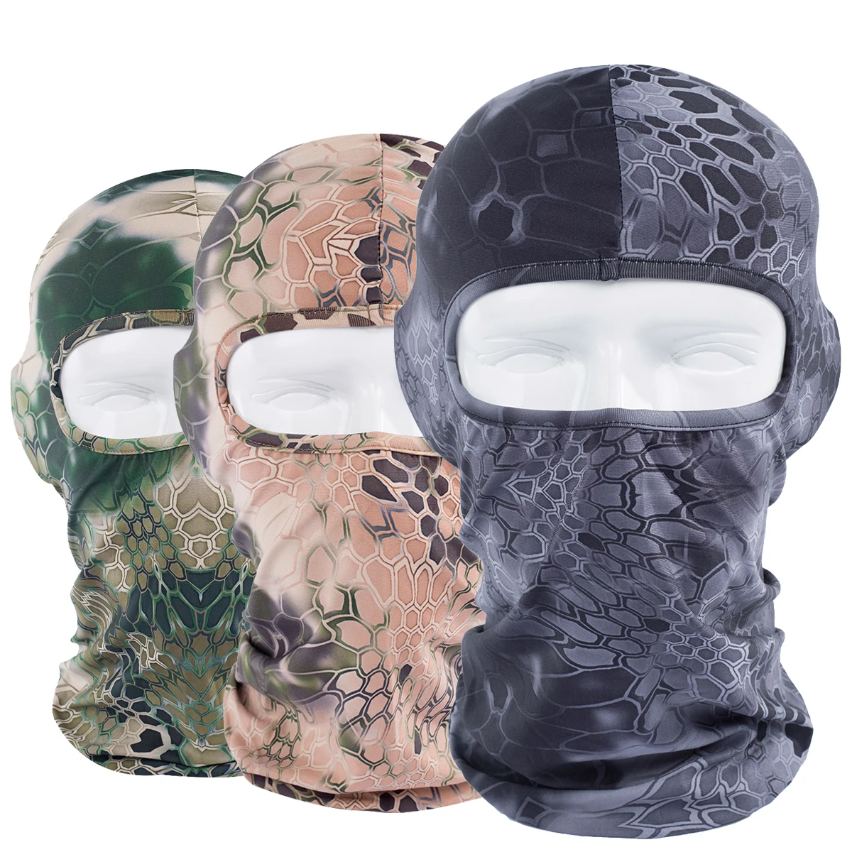 Snake Camouflage Stretch Balaclava Paintball Snowboard Tactical Airsoft