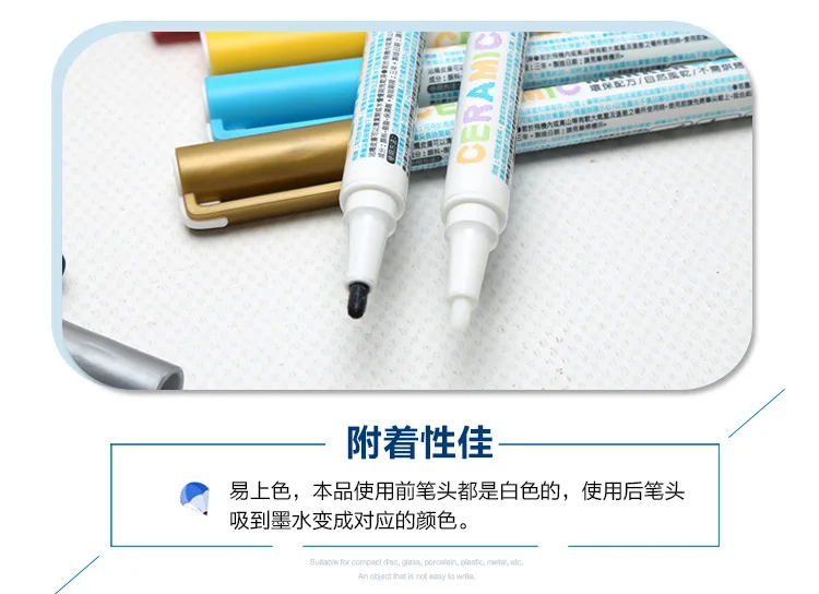 8 цветов/набор маркеров ручка для Наскальная живопись-средняя точка, цветные маркеры для керамическое блюдо с рисунком DIY ремесленных проектов изготовление карт