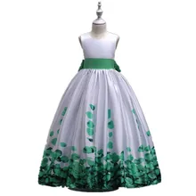 Дизайнерская одежда для выпускного бала, Детская длинная одежда для свадьбы Вечерние платья для детей 5, 12, 13, 14, 15 лет