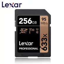 Lexar флышка карта памяти SD карты флешки микро сд 633X sd-карта 32 GB/64 GB 95 МБ/с. 256 карта SDXC U3 Камера зеркальный фотоаппарат один Kaart для Камера карты памяти класса 10 mecard карты