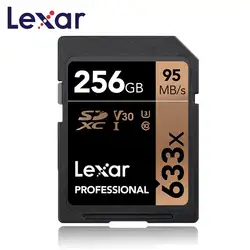 Оригинальный Lexar флешка карта памяти sd-карта 633X картао де memoria 95 МБ/с. 256 GB SDXC U3 Камера SLR sd карты для Камера памяти карты cla