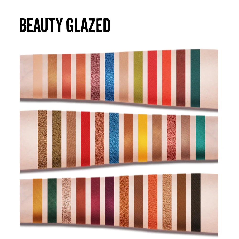Палитра теней для век 2020 Beauty Glazed 36 цветов блестящие пигментированные тени