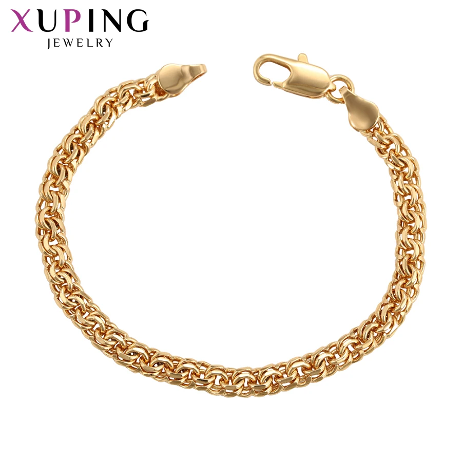 

Xuping Elegant Simple Gold Color Plated Popular Design Bracelet European Style Exquisite Jewelry Gift S112-75457