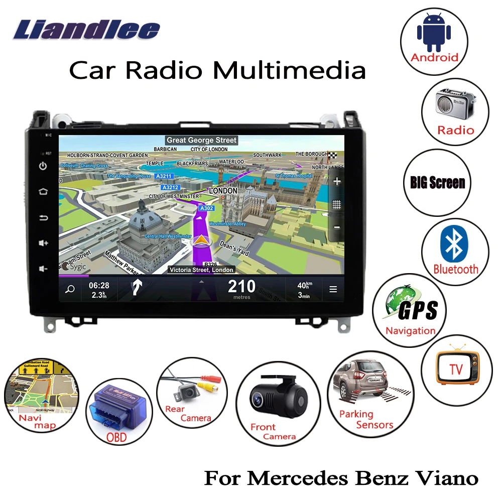 Для Mercedes Benz Vito/Valente/Metris/Viano Android автомобильный Радио плеер gps навигация Мультимедийная экранная система