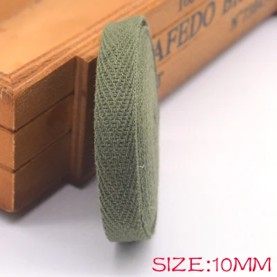 DIY Новые Красочные 10 мм шеврон хлопок ленты тесьма сельдь bonebinding ленты кружева обрезки для упаковки аксессуары - Цвет: green 202