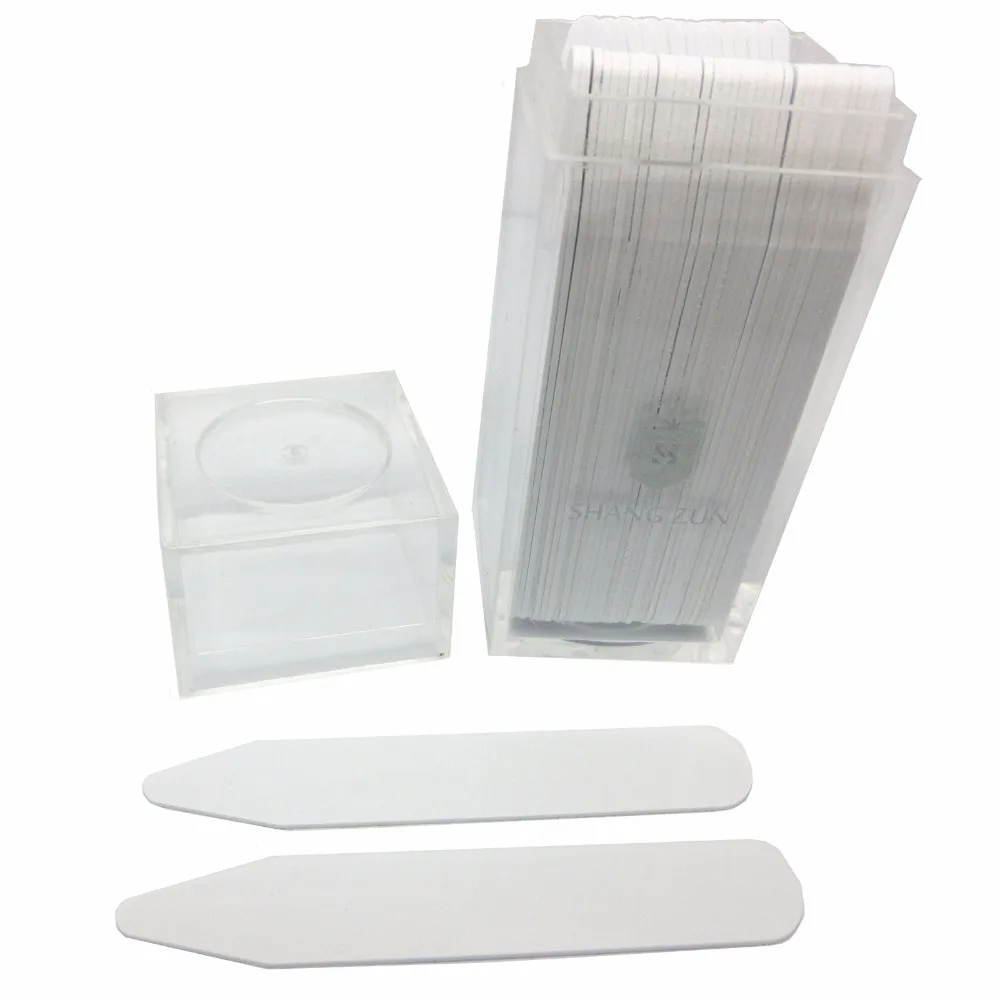 SHANH ZUN 50x White Formal Shirt Collar Plastic Stays Straighteners Stiffeners 5 Sizesin Tie