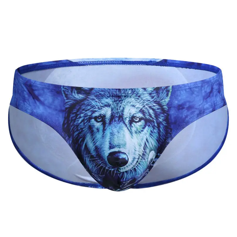Swim Briefs Man Sexy 3D Print Underwear Cotton Soft Breathable Pouch Boxer Underpants Underwear All Seasons Panties #2d27 (31)