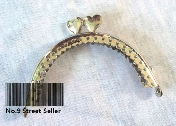 

3pcs Track Ship+10pcs/lot Promotion 8.5cm Silver Color Heart Head Metal Purse Frame Handle for Bag Sewing Craft Tailor Sewer