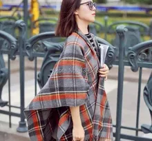 Big Squares Fashion Lady Women Tartan Scarf